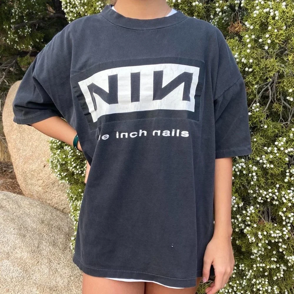 Tops | Nine Inch Nails Nin Original Vintage 9s Black Tshirt | Poshmark
